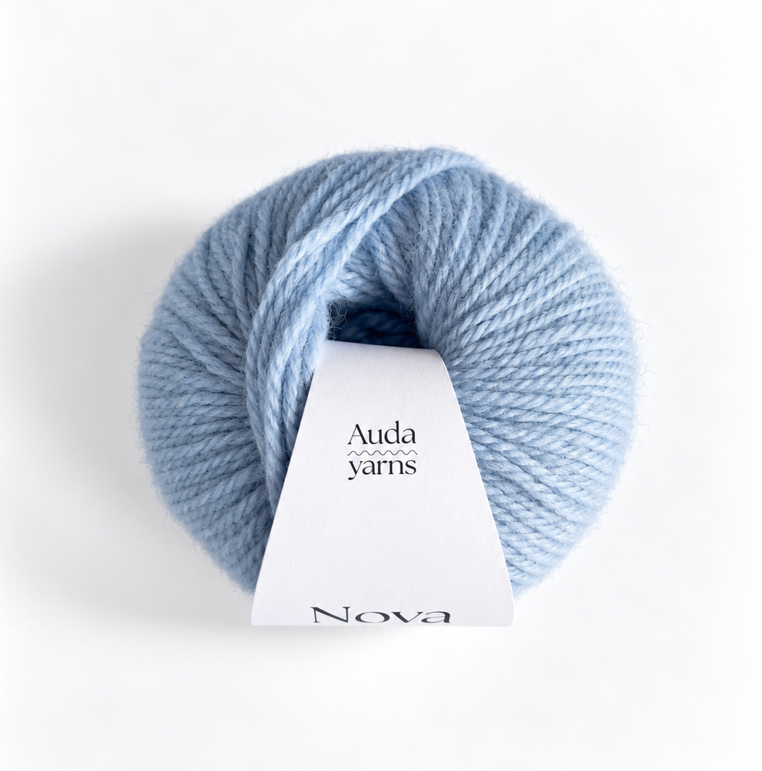 Auda Yarns Nova kashmir uld, babyblå