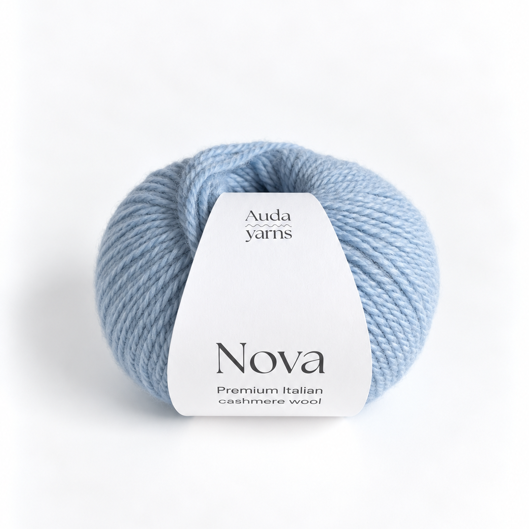 Auda Yarns Nova kashmir uld, babyblå