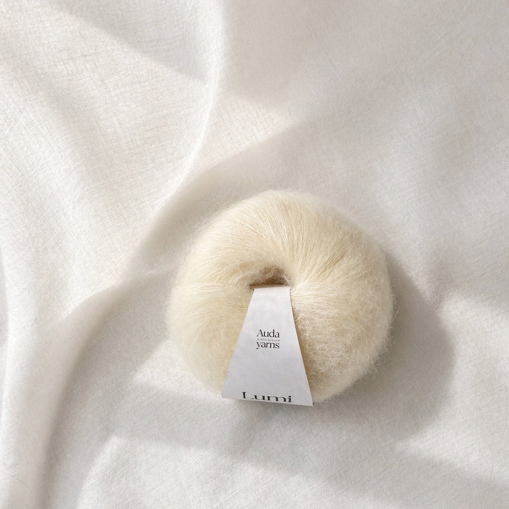 Auda Yarns Lumi Super Kid Silke Mohair Blød Perle
